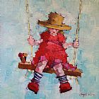 Unknown Swinging right off the map painting